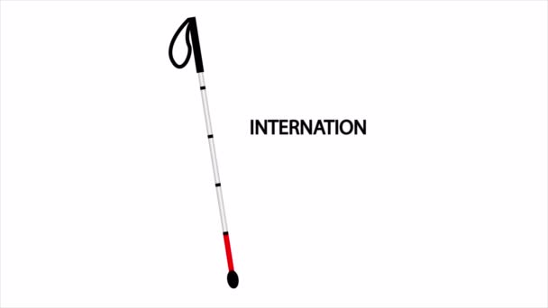 Concepto Internacional Día Caña Blanca Ilustración Video Arte — Vídeos de Stock