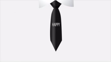 Patron günü kravatı, sanat videosu illüstrasyonu.
