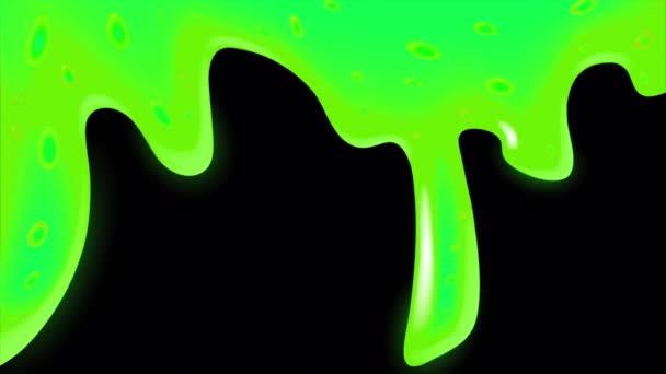 Oozing Green Slime Halloween Art Video Illustration — Stock Video