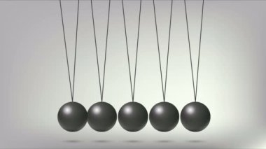 Newton 'un Beşik Topları, sanat videosu illüstrasyonu.