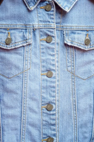 Zblízka Jeansové Košile — Stock fotografie