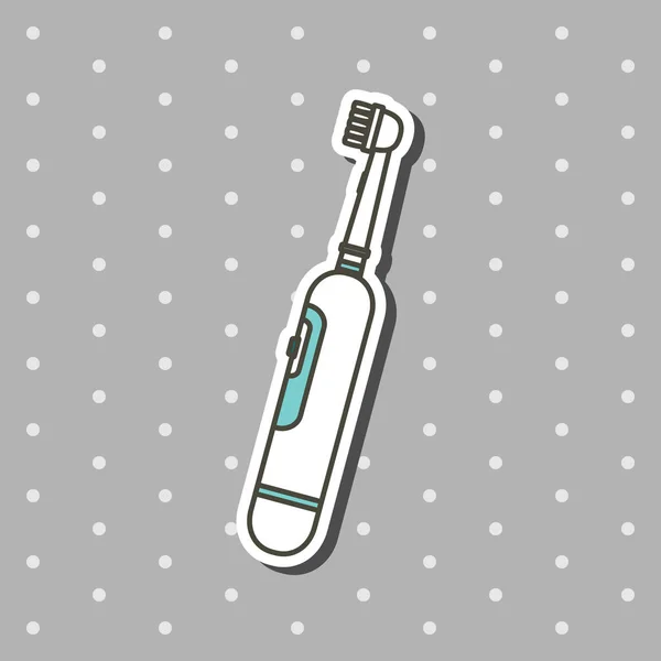 Elektrische tandenborstel voor tanden poetsen — Stockvector
