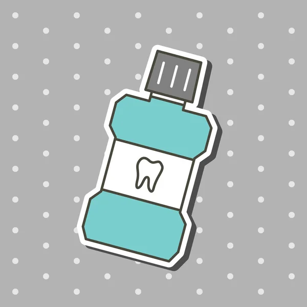Munvatten för rengöring tänder — Stock vektor