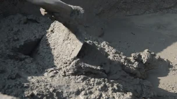 벽돌공용 쟁반에 시멘트 1920X1080 — 비디오