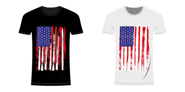 ABD, New York bayrağı ve Grunge desenli grafiksel tasarım tişörtü. ABD ve New York tipografi tasarımı tişört ve giysiler. Tişört tasarımında antika ve otantik baskı. Vektör  