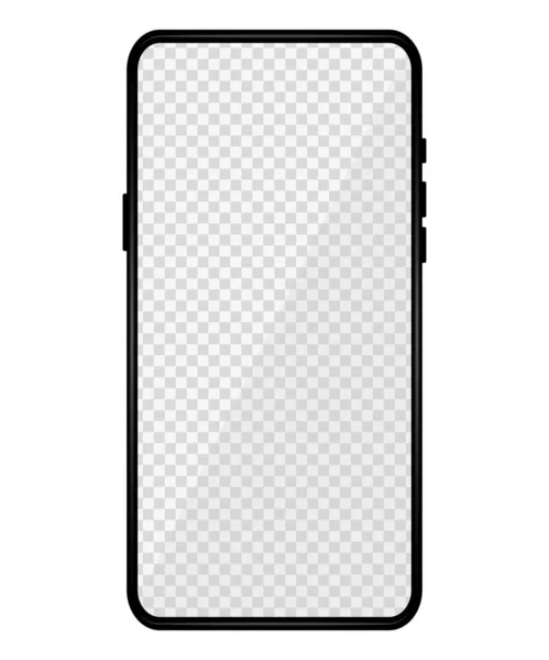 Реалистичный Макет Телефона Современный Дизайн Телефона Чистым Прозрачным Дисплеем Дизайн — стоковый вектор