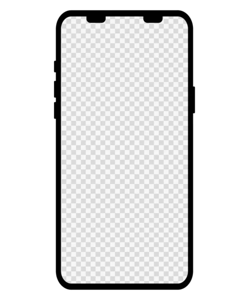 Une Maquette Téléphone Conception Téléphone Moderne Avec Écran Transparent Vierge — Image vectorielle