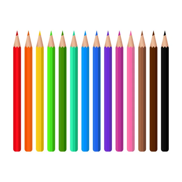 Crayons Couleur Modèle Conception Clipart Mise Page Pour Les Graphiques — Image vectorielle