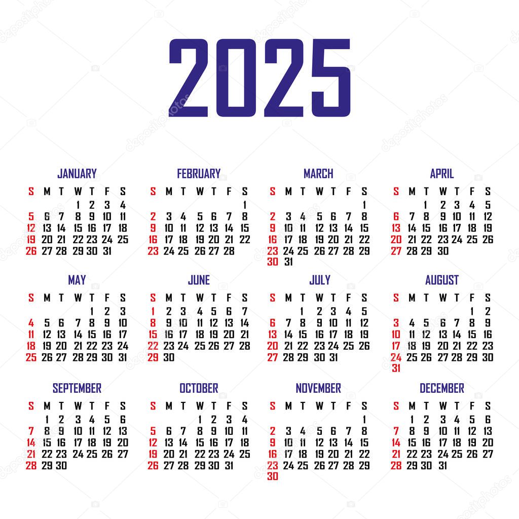 calendario-2025-la-semana-comienza-el-domingo-plantilla-de-calendario