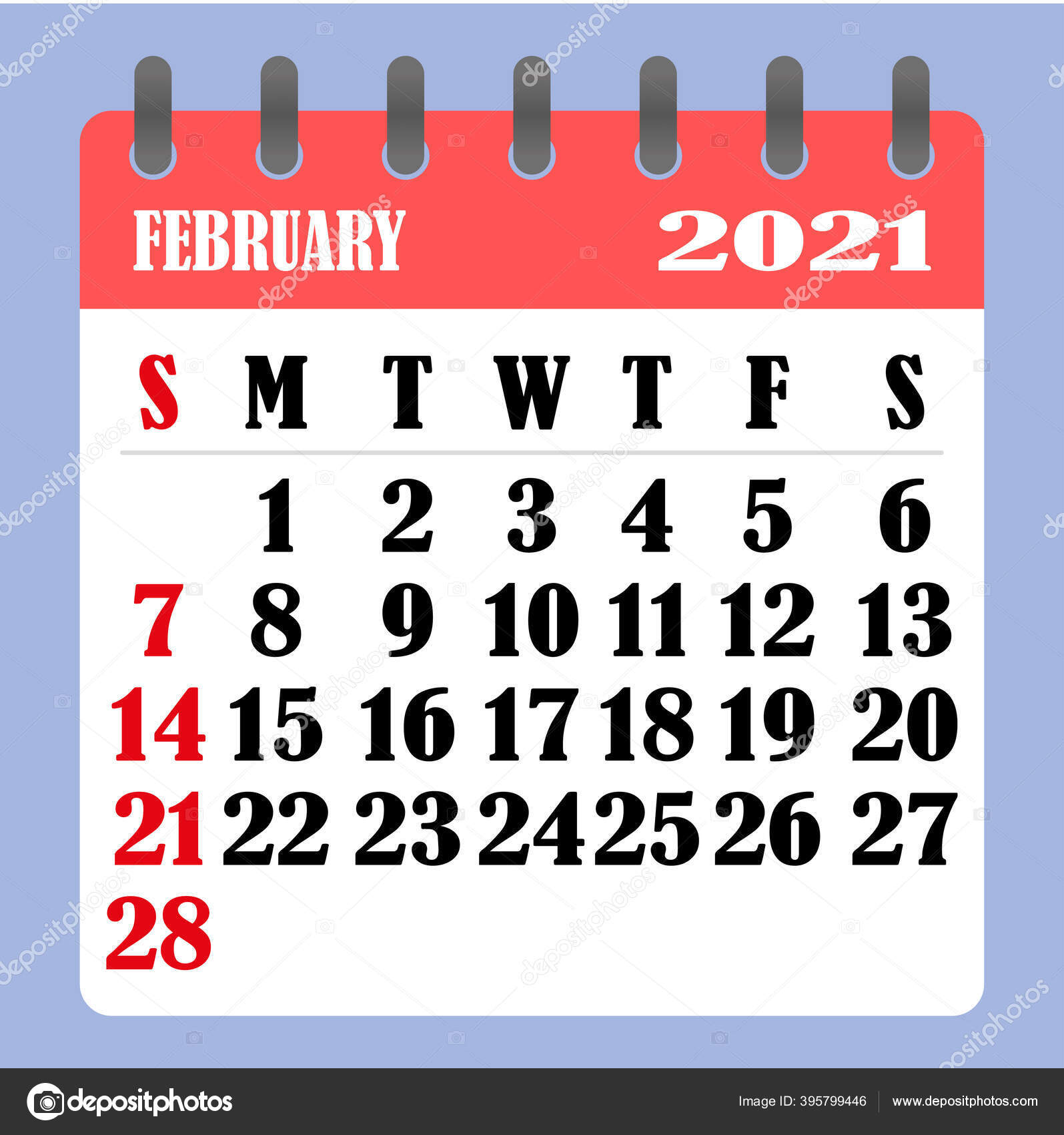 Letter Calendar February 2021 Week Begins Sunday Time Planning Schedule Stock Vector C Yuliia1996 395799446 kalender frebruar 2021