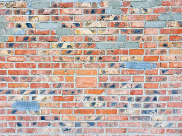 Jasně Oranžová Stará Cihlová Textura Zdi Cihlová Zeď Historických Cihel — Stock fotografie