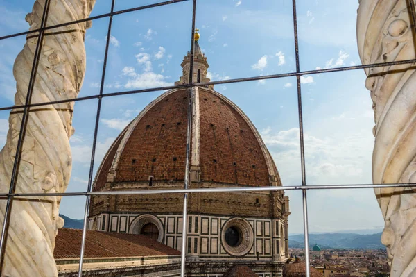 The dome of Florence Cathedral (Santa Maria del Fiore Duomo) as seen from Florence Cathedral Bell Tower (Giotto Campanile)