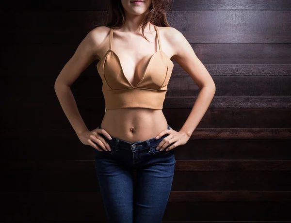 Krásné Štíhlé Tělo Asijské Ženy — Stock fotografie