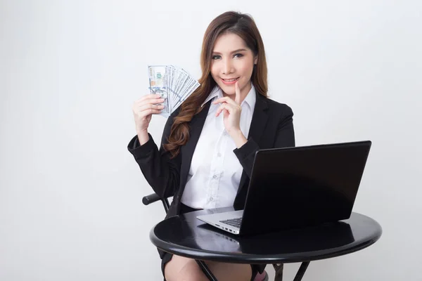 Hermosa Mujer Negocios Concepto Trabajo Aislado Sobre Fondo Blanco — Foto de Stock