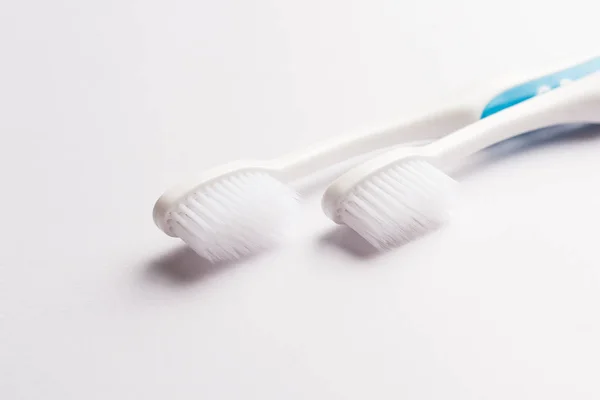 White toothbrush isolated on white background. — Stock Photo, Image