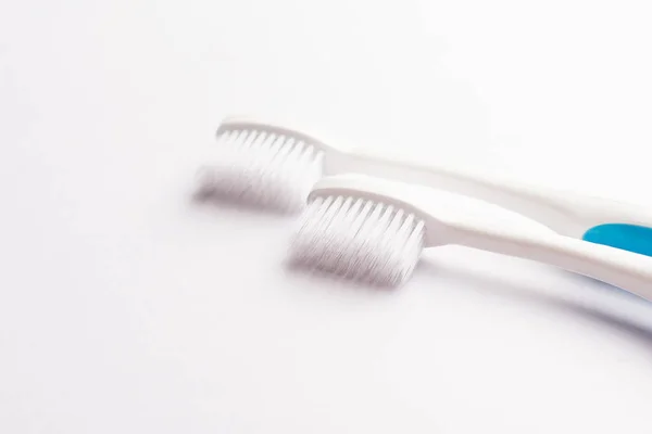 White toothbrush isolated on white background. — Stock Photo, Image