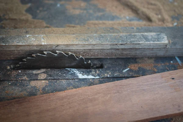 Close up vintage table saw — Stock Photo, Image