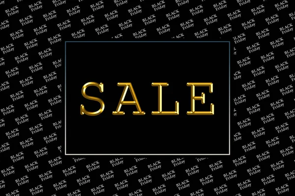 Sale Golden Style Pattern Background Black Friday Concept Background Advertising — Stock Photo, Image