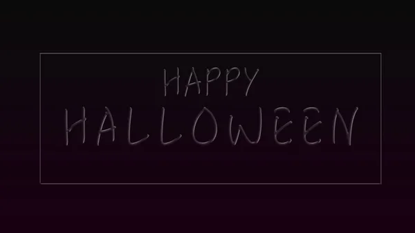 Gelukkig Halloween Spandoek Wenskaart Ziet Eruit Als Een Chocolade Inscriptie — Stockfoto