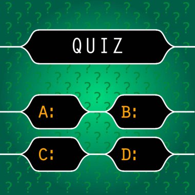 Quiz night announcement poster design web banner background vector illustration. Pub quiz held in a pub or bar, night club. Modern pub team game. Questions game clipart