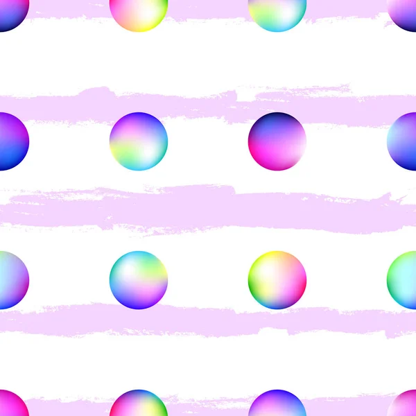 Πλαστικά Πολύχρωμα Σχήματα Ουράνιο Τόξο Απρόσκοπτη Dot Μοτίβο Διάνυσμα Φόντο — Διανυσματικό Αρχείο