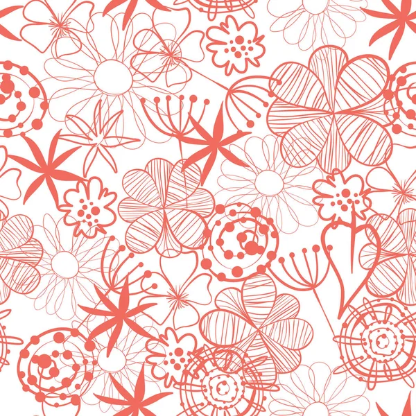 生きているサンゴの抽象的なシームレス パターン ベクトル図 — ストックベクタ