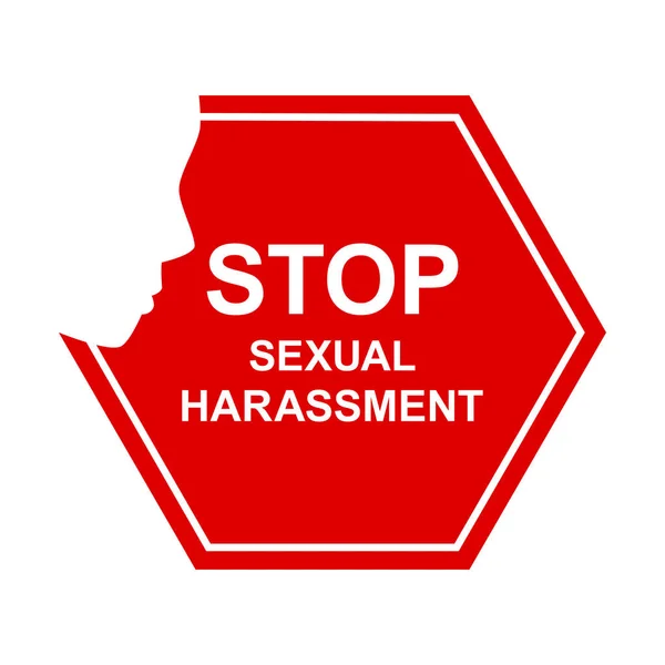 Преследование Прекратить Сексуальные Домогательства Права Женщин Плакат Предотвращению Сексуального Насилия — стоковый вектор