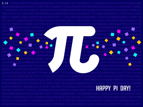 Happy Pi Day! Celebrate Pi Day. Mathematical constant. March 14th (3,14). Ratio of a circles circumference to its diameter. Constant number Pi