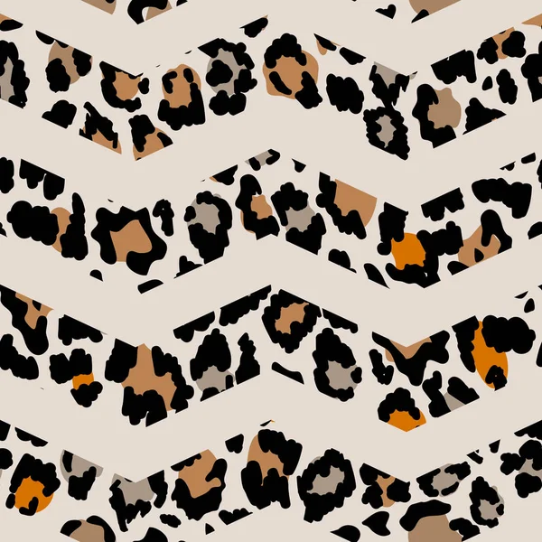 Leopard Nahtlose Muster Design Vektor Illustration Hintergrund Leopardenmuster 80Er Jahre — Stockvektor