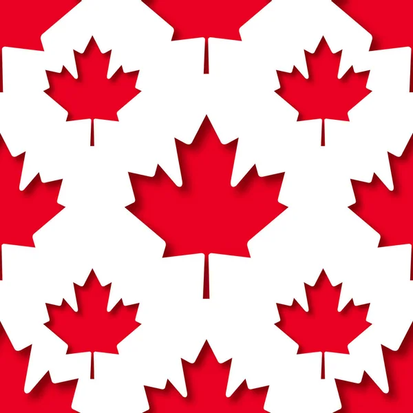 Wzór Maple Leafs Ilustracja Wektorowa Projekt Dnia Kanady — Wektor stockowy