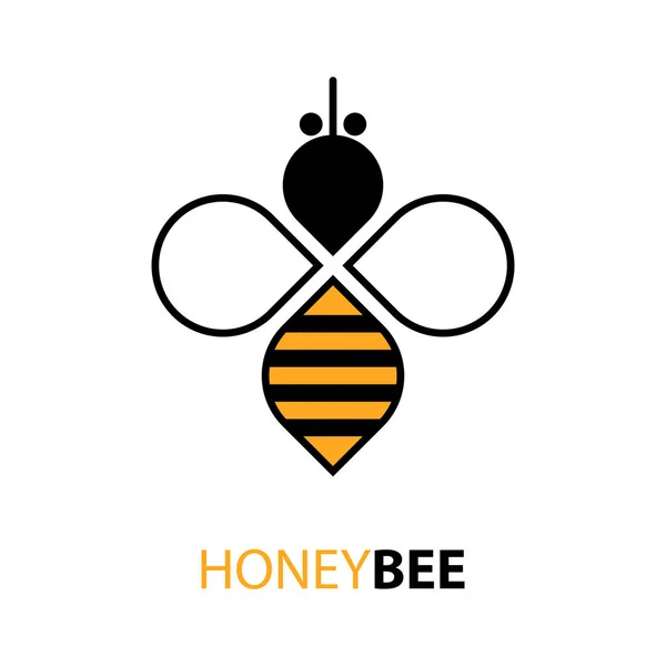 Design Des Bienenlogos Vektorillustration Bienenhonig Power Logo Business Ikone Für — Stockvektor