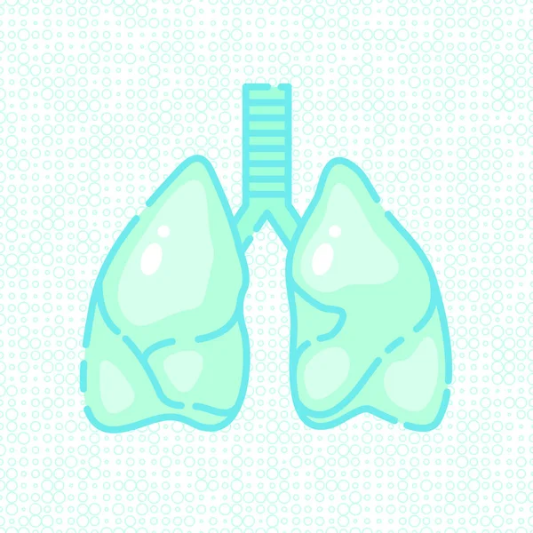 Símbolo Dos Pulmões Respiração Exercício Lunge Cancro Pulmão Asma Tuberculose — Vetor de Stock