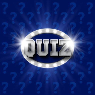 Quiz night announcement poster design web banner background vector illustration. Pub quiz held in a pub or bar, night club. Modern pub team game. Questions game shining retro light banner clipart