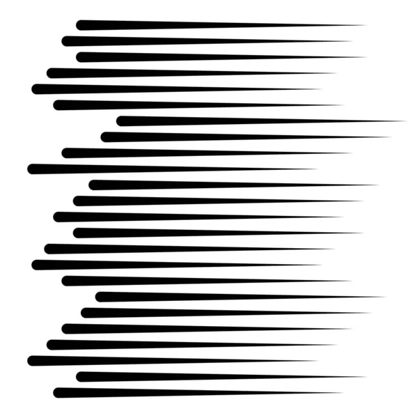 Horizontal speed lines for comic books. Manga, anime graphic texture. Black and white vector monochrome background. Black lines — Stock Vector