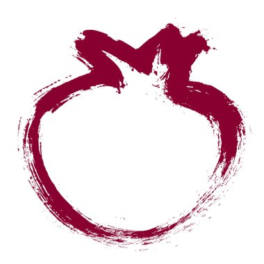 Nar. Rosh Hashanah'ın sembolü. Meyve. Taze kırmızı nar illüstrasyon 