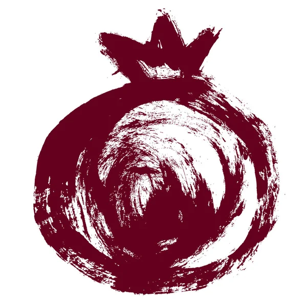 Melograno. Simbolo di Rosh Hashanah. Frutta. Illustrazione di melograno rosso fresco — Vettoriale Stock