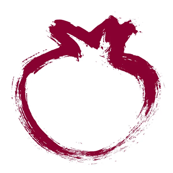 Melograno. Simbolo di Rosh Hashanah. Frutta. Illustrazione di melograno rosso fresco — Vettoriale Stock