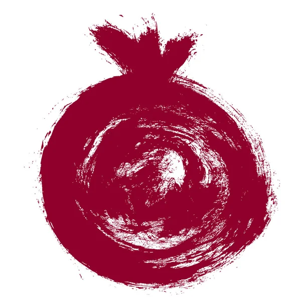 Melograno. Simbolo di Rosh Hashanah. Frutta. Illustrazione di melograno rosso fresco — Vettoriale Stock