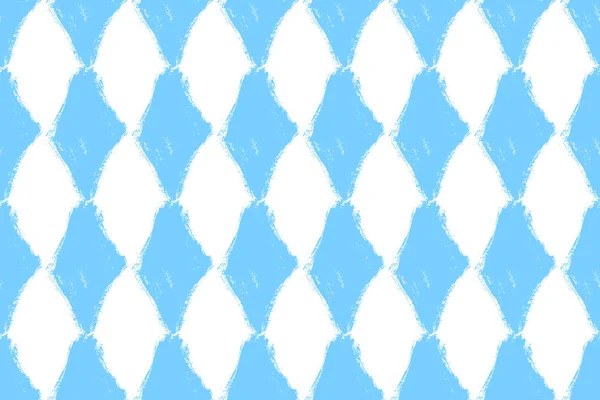 Oktoberfest Bavarian flag symbol background. Traditional blue white beautiful background pattern. Bavarian traditional seamless with blue rhombus. Vector illustration — Stock Vector