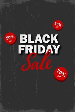 Siyah Cuma satış vektör çizim tasarım, poster veya başlık sayfası