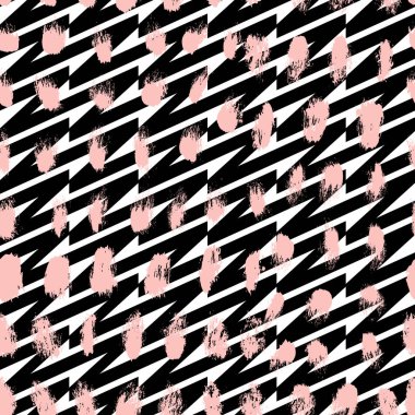 Renkli noktalı kusursuz el çizimi deseni. Vektör fırçası str