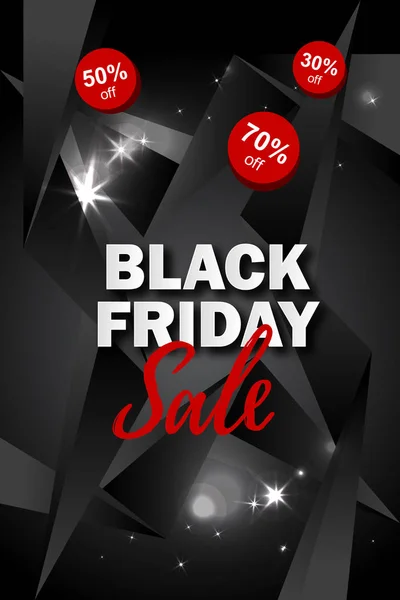 Illustrazione vettoriale di vendita del venerdì nero per il tuo design, poster o banner — Vettoriale Stock