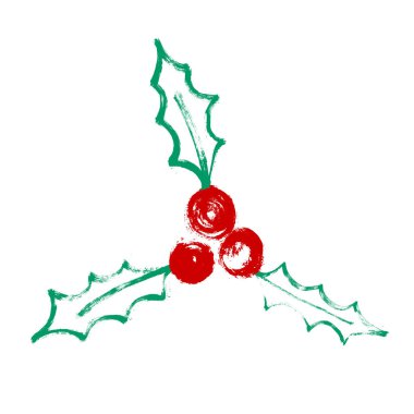 Noel meyveleri. Vektör el çizimi tasarımı