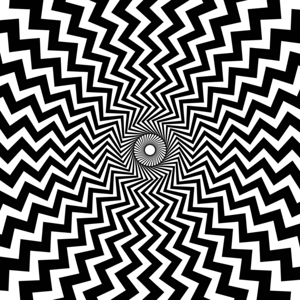 Fondo espiral hipnótico blanco y negro. Radial Spiral Rays Background. Plantilla de fondo retro Sunburst. Ilustración vectorial — Vector de stock