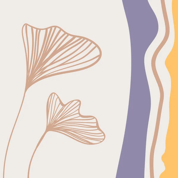 Contexte Abstrait Dessiné Main Différentes Formes Objet Gribouillage Floral Illustration — Image vectorielle
