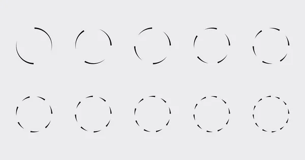 圆形图表节段设置向量图节段饼模板 圆环段设置 不同数量的部门把圆圈分成相等的部分 2点到10点小菜一碟图表收集 — 图库矢量图片
