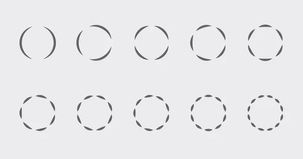 Розділи Кільцевої Діаграми Встановлюють Векторні Сегменти Діаграми Шаблон Пирога Набір — стоковий вектор