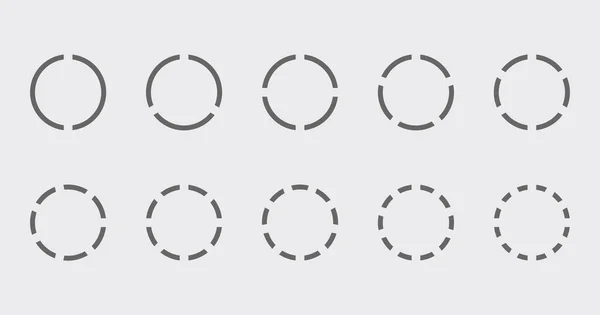 Розділи Кільцевої Діаграми Встановлюють Векторні Сегменти Діаграми Шаблон Пирога Набір — стоковий вектор