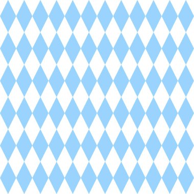 Bayrischen Farben 'deki Oktoberfest Banner mit Rautenmuster. Oktoberfest kapağı. Bavyera bayrağı Ekim Festivali. Bavyera Alman Kültür Festivali