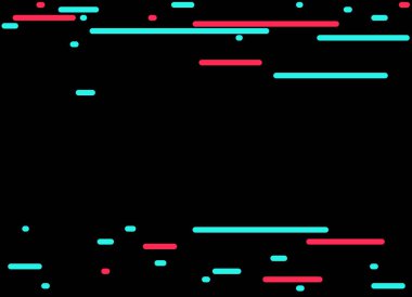 Soyut arıza TikTok arka planı. Vektör çizimi. Soyut arkaplan. Işık. Fütürist mavi eğimli vektör siyah arkaplan kontrast renk sınır dijital dinamik zarif. TikTok, tik tok